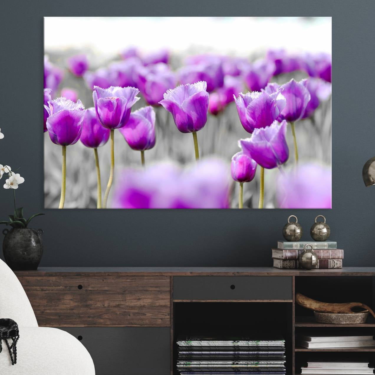 65187-MGV-CV-36X24-Tulip Fields Canvas Wall Art Print