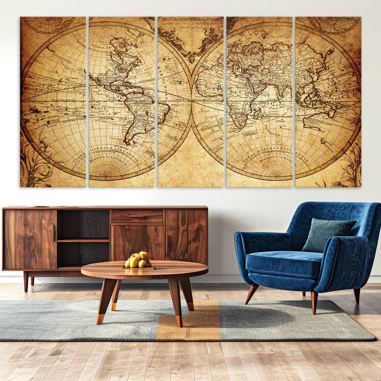 -Push Pin World Map Canvas Print – Framed Wall Art for Couples to Track Their Travels – Anniversary