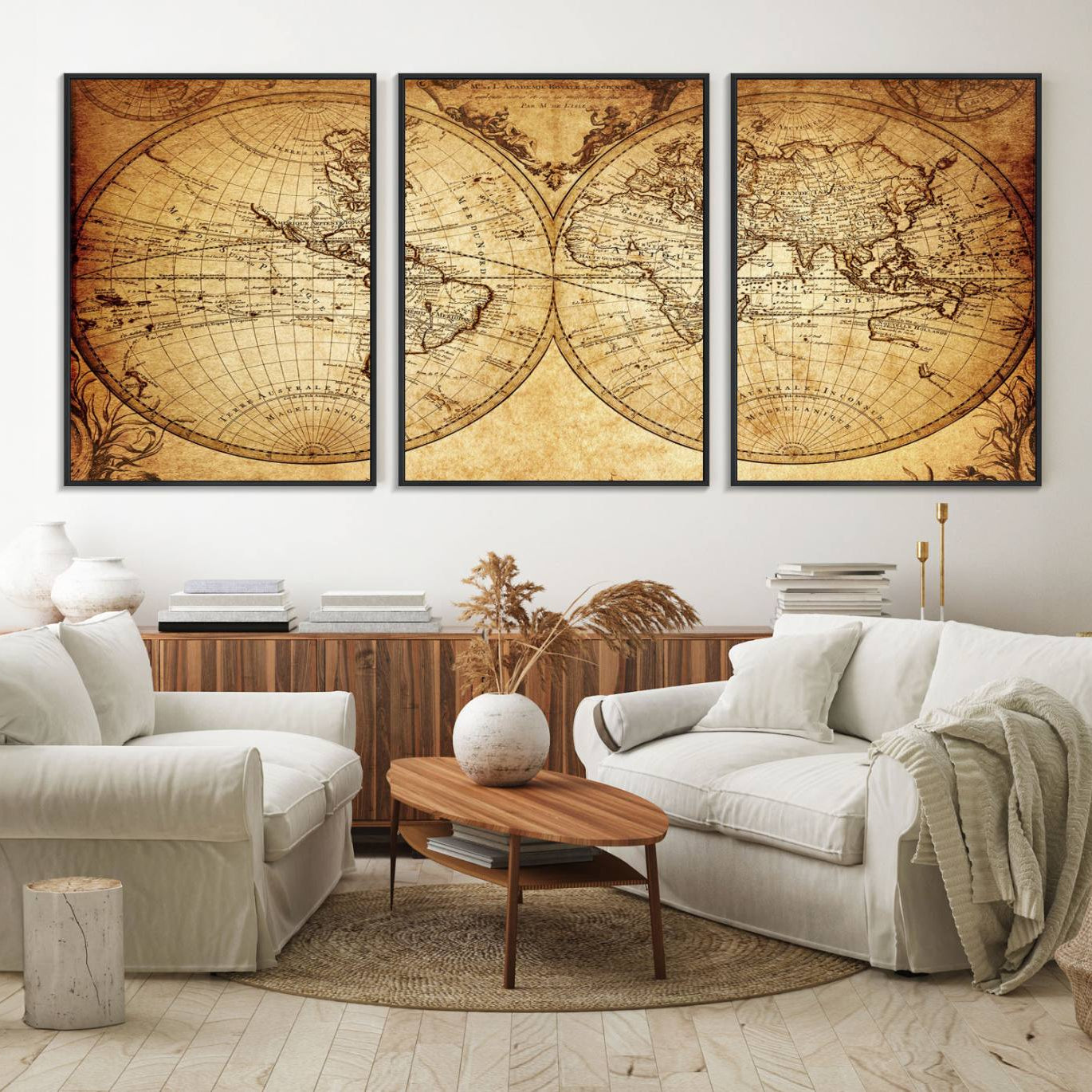 91276-MGV-FC-60X30-3P_Black-Push Pin World Map Canvas Print – Framed Wall Art for Couples to Track Their Travels – Anniversary