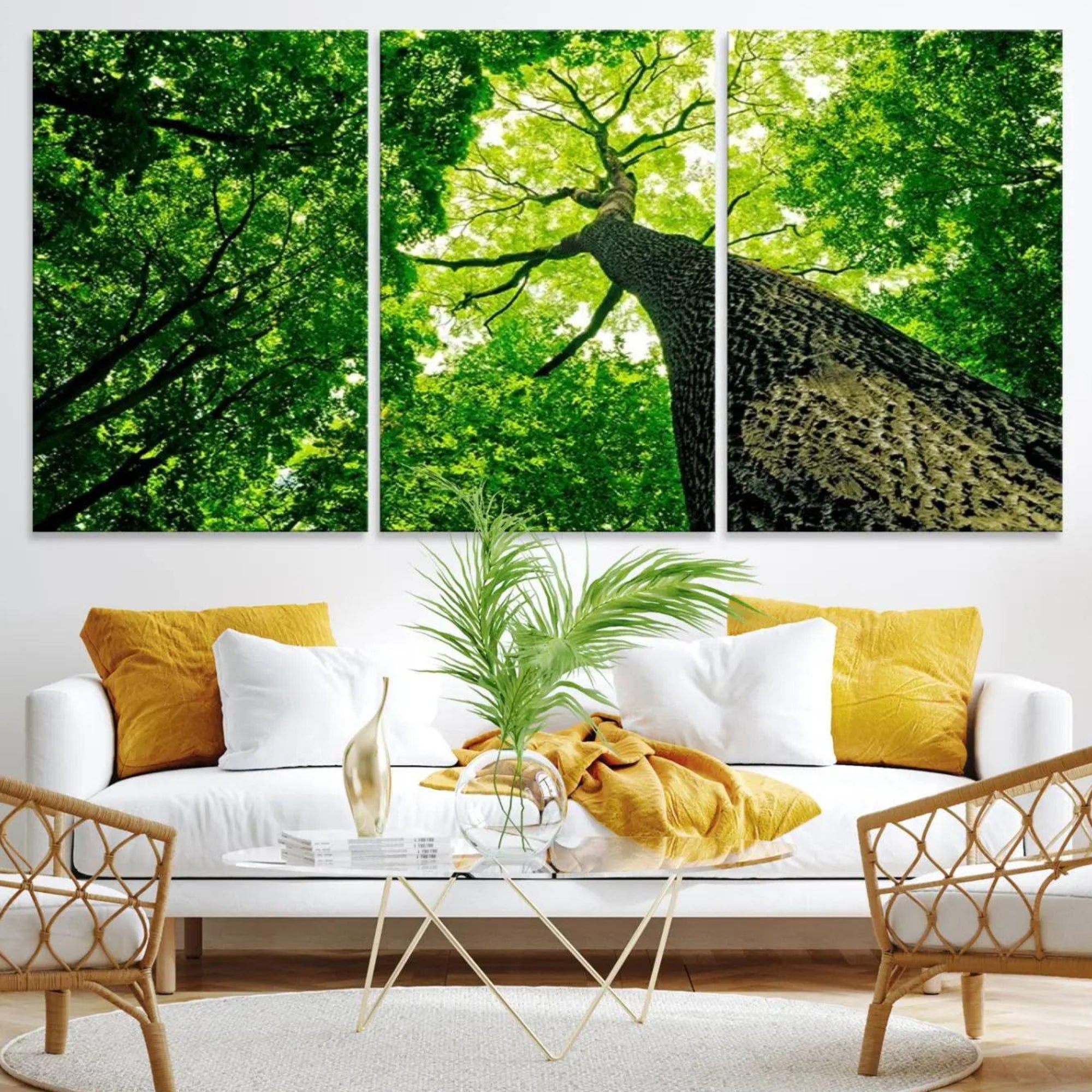 66341-MGV-CV-36X24-Forest Wall Art Canvas Print - Green Tree Wall Art Print