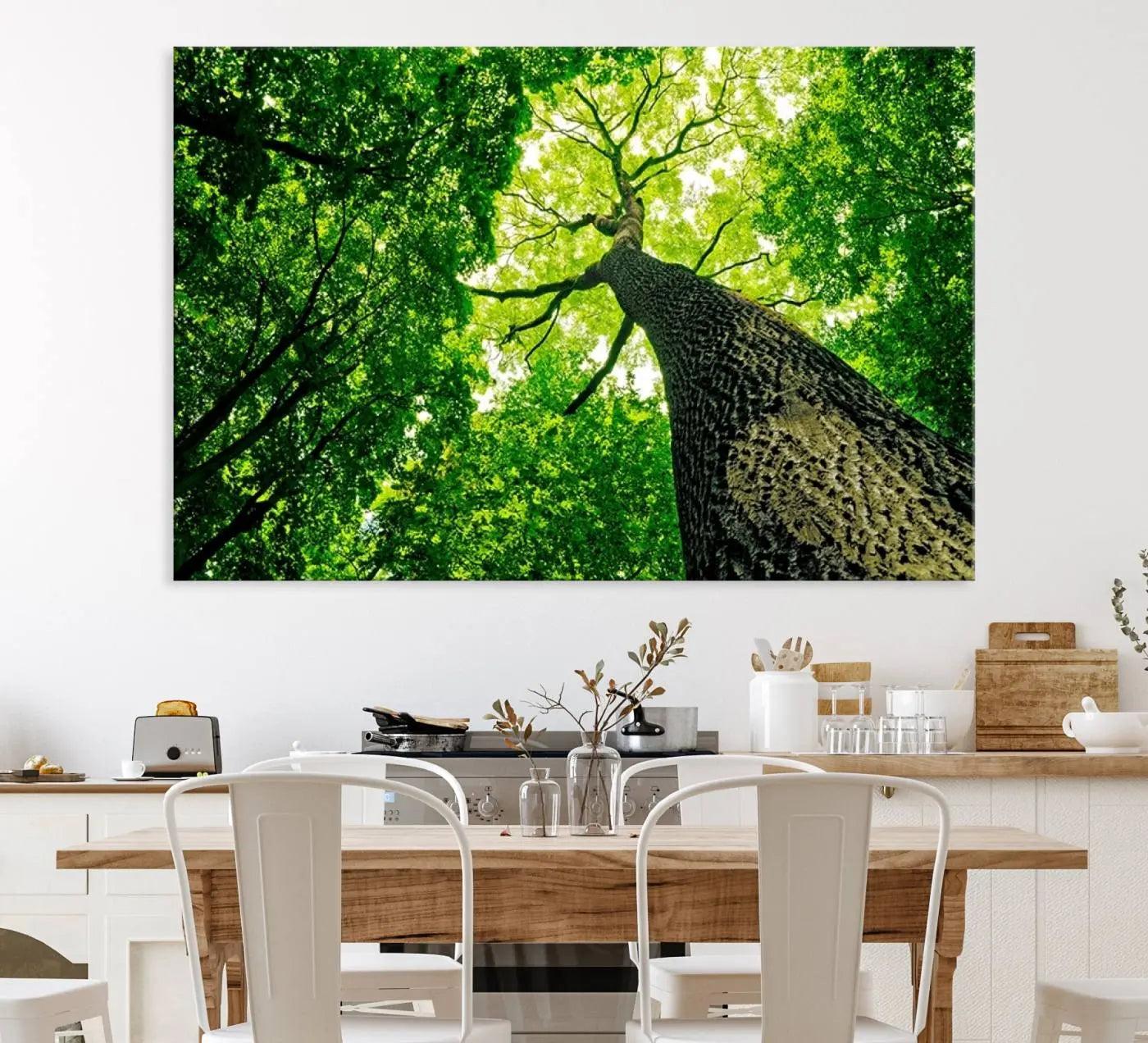 66341-MGV-CV-36X24-Forest Wall Art Canvas Print - Green Tree Wall Art Print