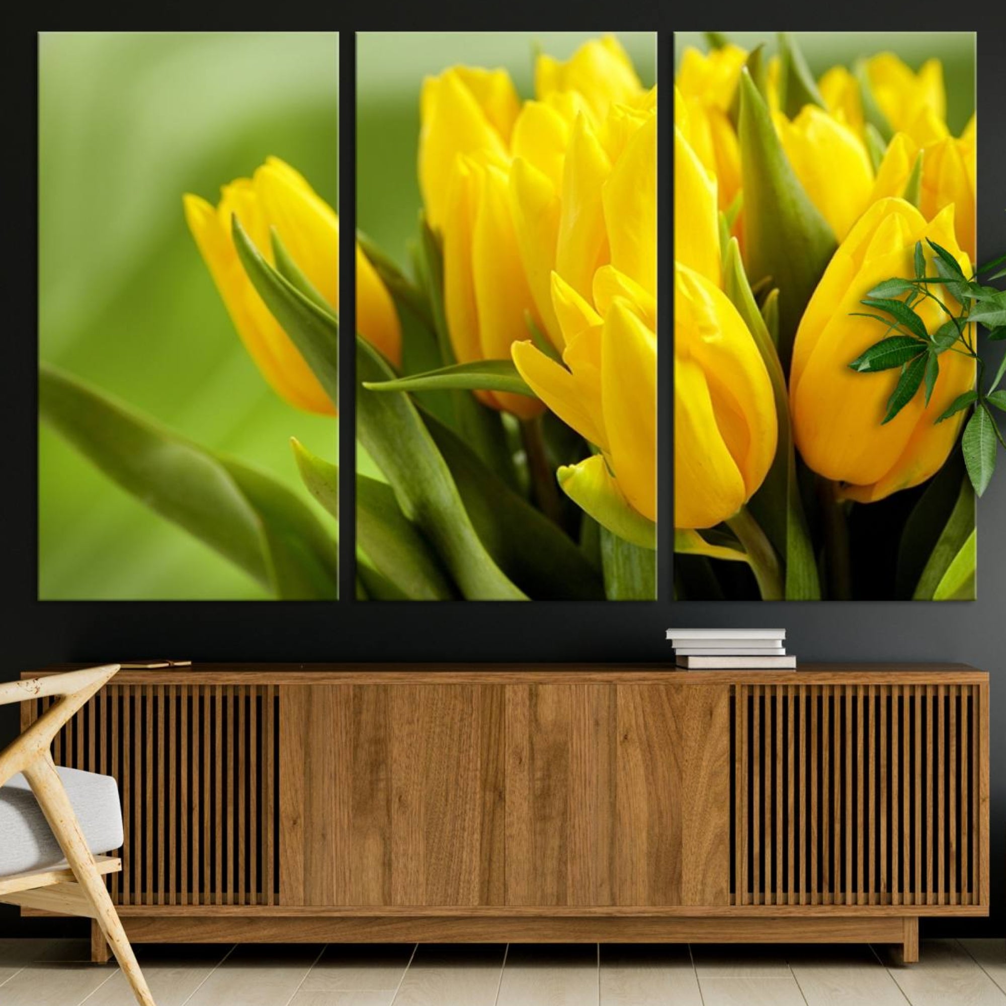 83256-MGV-CV-36X24-Wall Art Yellow Tulips Canvas Print