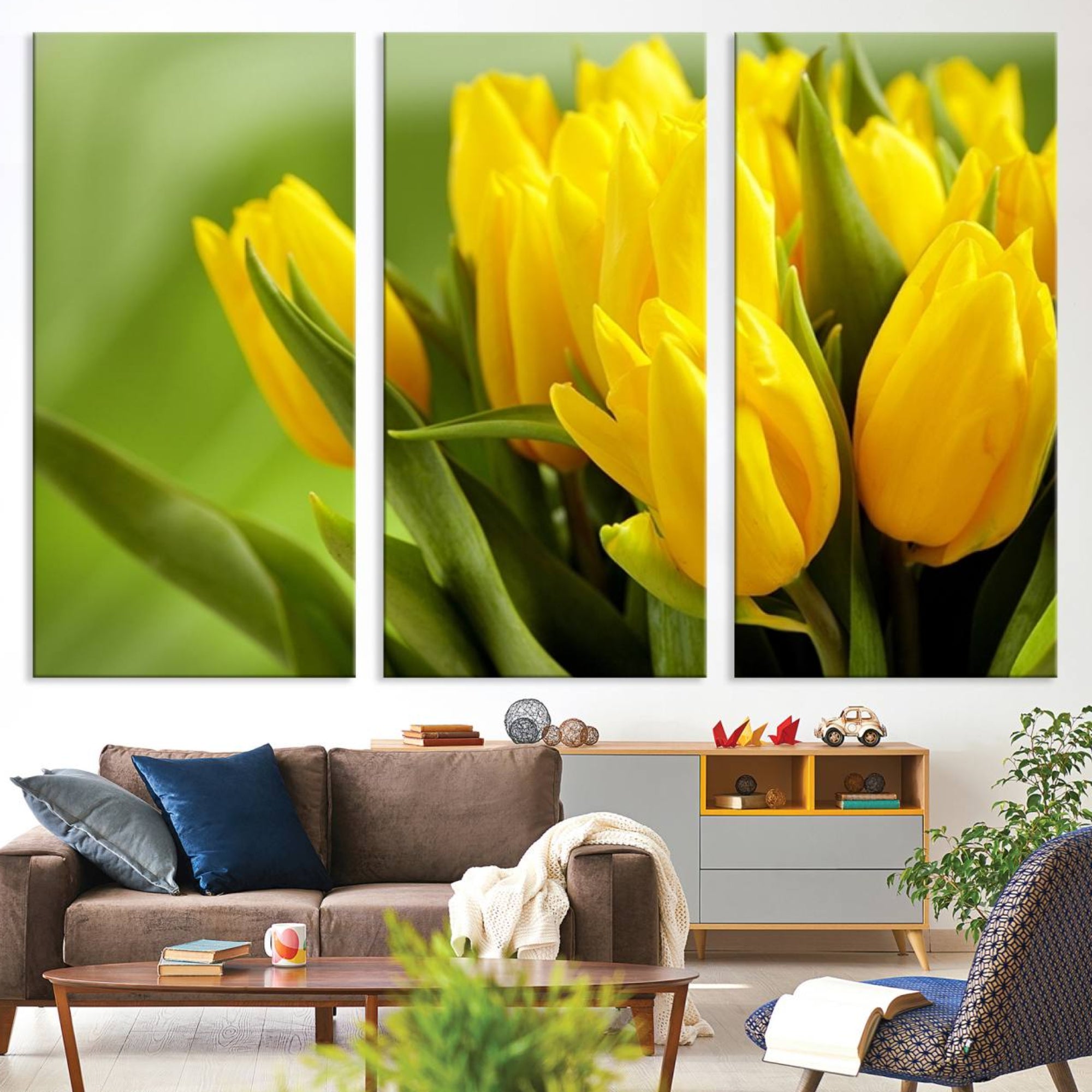 83256-MGV-CV-36X24-Wall Art Yellow Tulips Canvas Print
