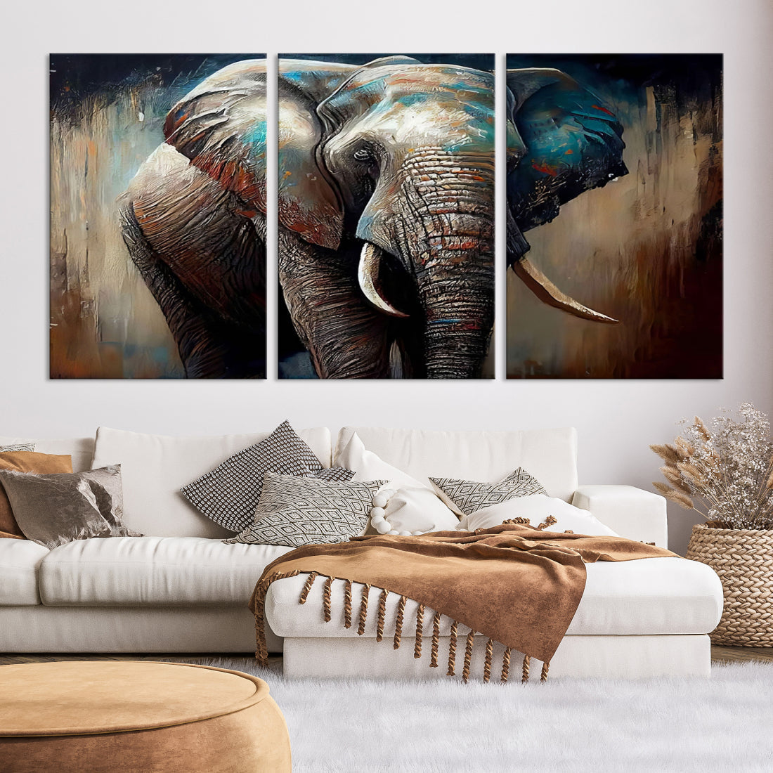 Edit-Images-Wild Elephant Wall Art Canvas Print