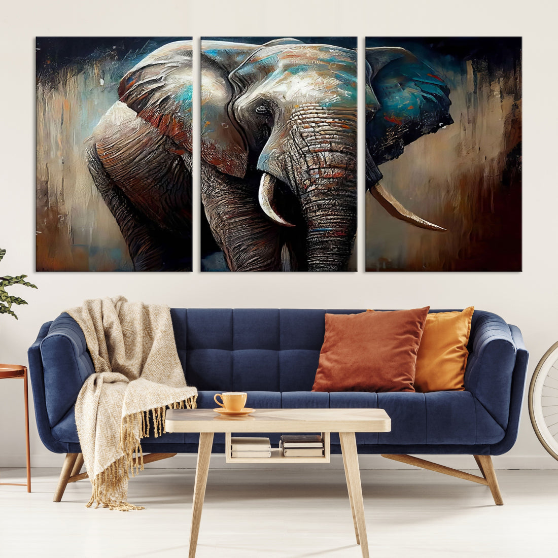 Edit-Images-Wild Elephant Wall Art Canvas Print