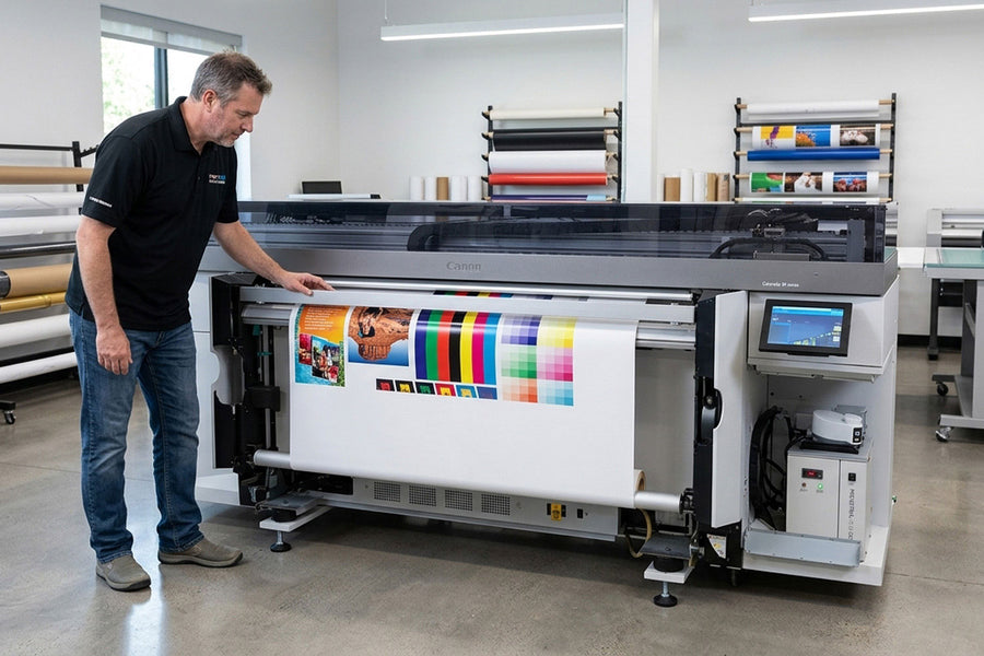 Printing on our wide format printer in Tarpon Springs