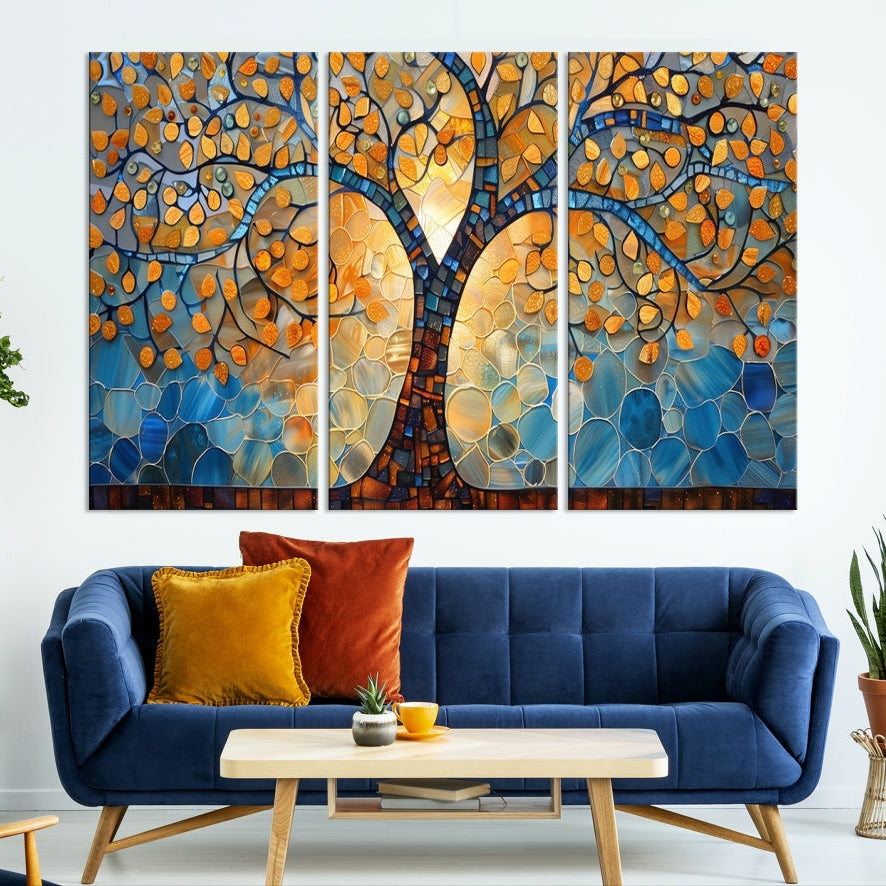 Edit-Images-Yggdrasil Tree of Life Mosaic Stained Glass Wall Art, Yggdrasil Tree of Life Mosaic Canvas Print