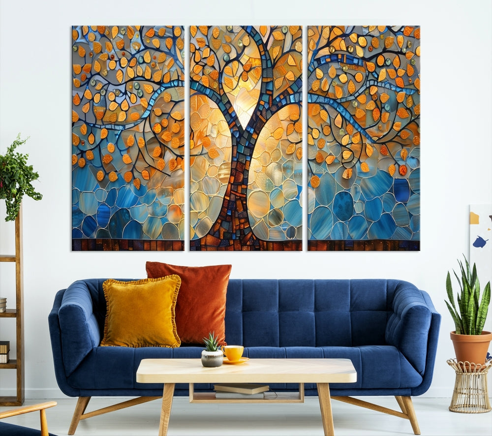 Edit-Images-Yggdrasil Tree of Life Mosaic Stained Glass Wall Art, Yggdrasil Tree of Life Mosaic Canvas Print