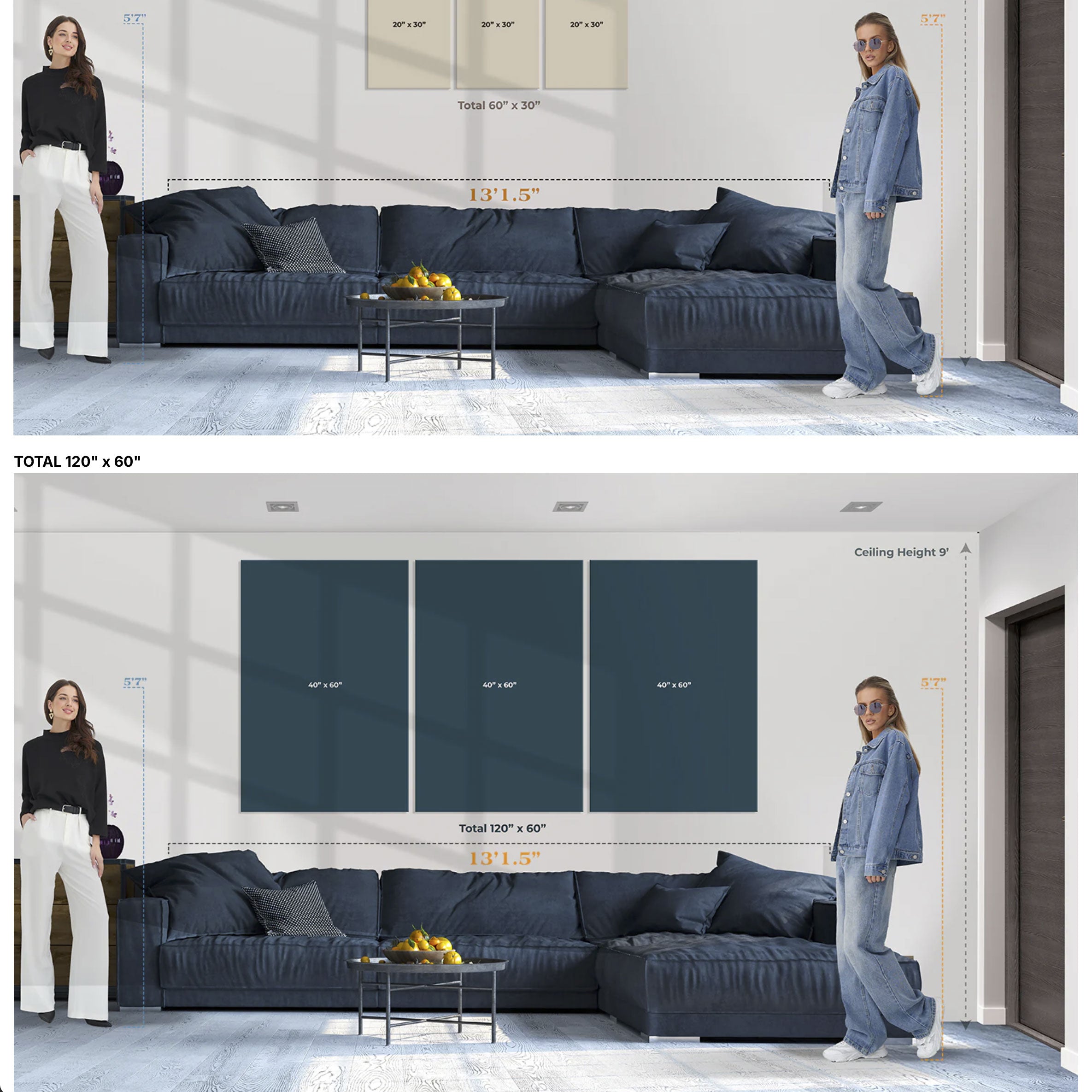 84747-MGV-CV-36X24-Gold Lips Canvas Wall Art Print Makeup Wall Art Fashion Beauty Canvas Print