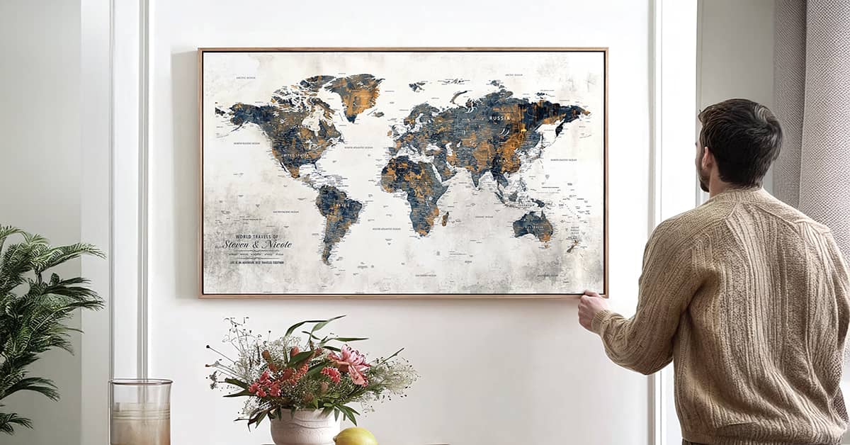 World Map Wall Arts