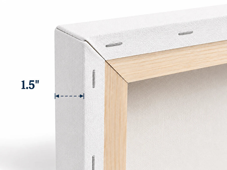 1.5-inch pine stretcher bars