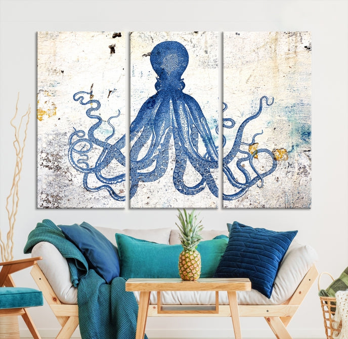 Abstract Octopus Wall Art Canvas Print