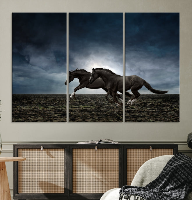 Art mural de chevaux sauvages Impression sur toile