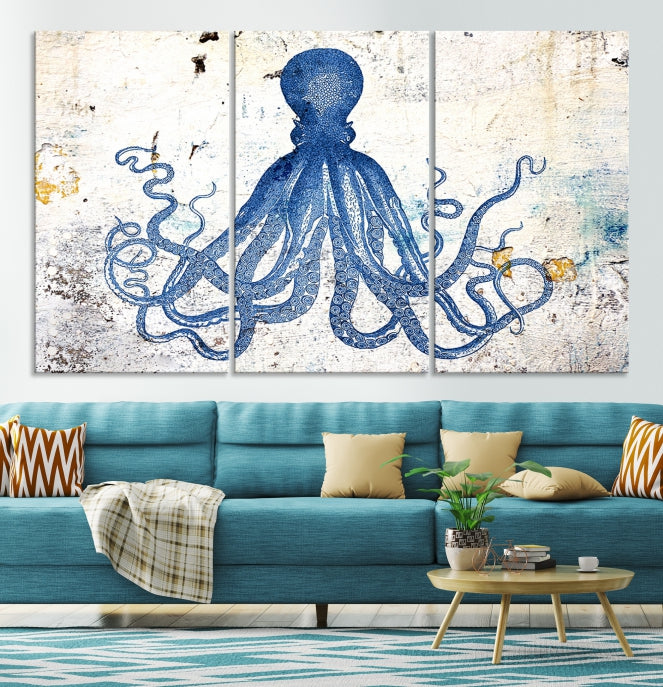 Abstract Octopus Wall Art Canvas Print