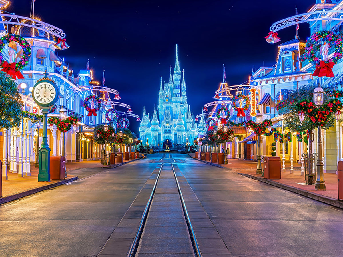 12470-MGV-CV-24X16 - Disney Wall Art | Castle Large Wall Art, Disney Magic Kingdom Print for Kids Room Decor