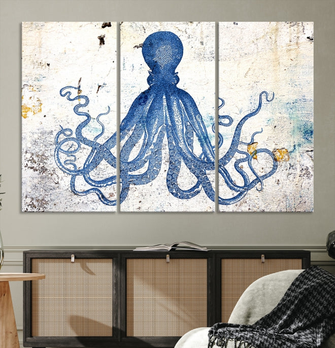 Abstract Octopus Wall Art Canvas Print