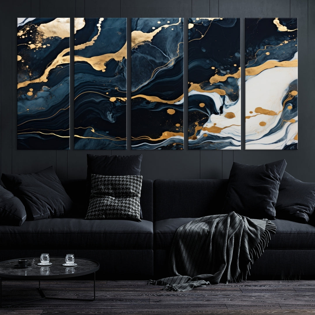 Marble Style Abstract Wall Art Print