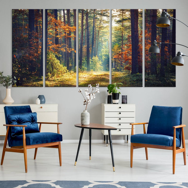 The Dark Forest canvas wall art showcases a captivating forest landscape.