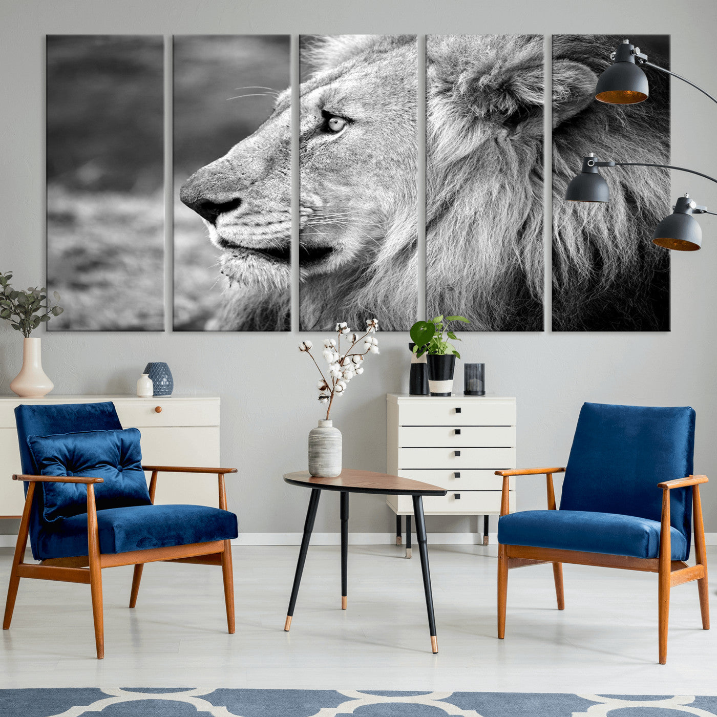 60973-MGV-CV-36X24-African Lion Wall Art Canvas Print