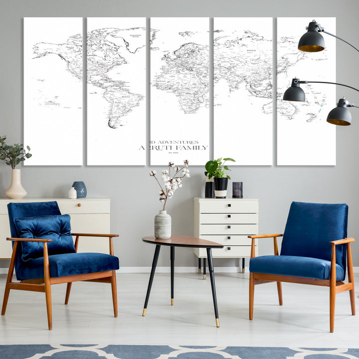 Azeroth World Map Wall Art Canvas Print