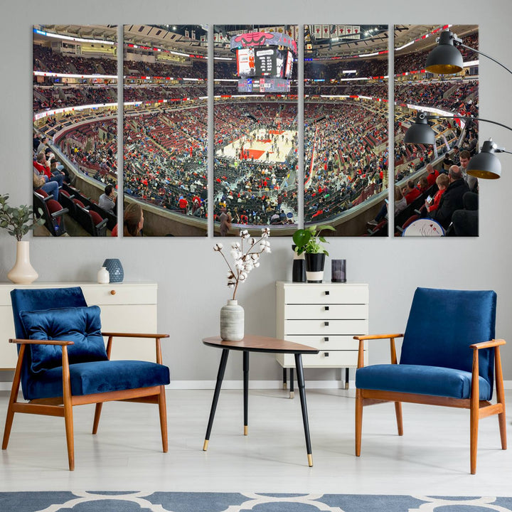 United Center Chicago Bulls Stadium Wall Art Canvas Print