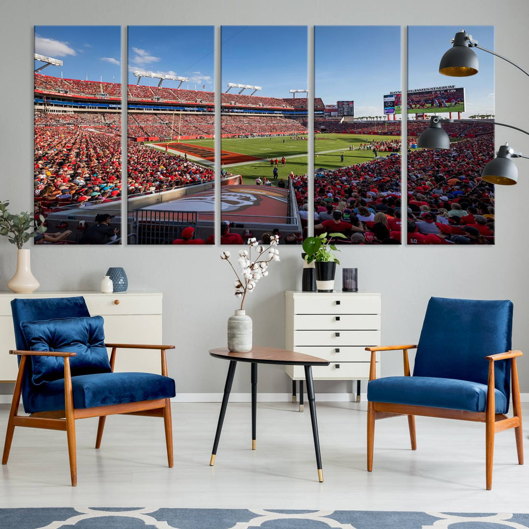 Tampa Stadium Wall Art Canvas Print.