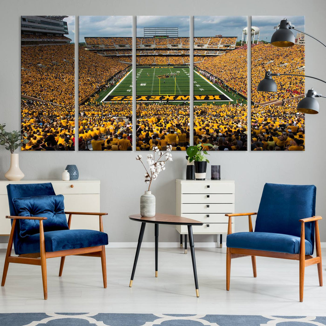 Kinnick Stadium - Iowa Hawkeyes Football Team Print - Iowa City Kinnick Stadium Wall Art Canvas Print