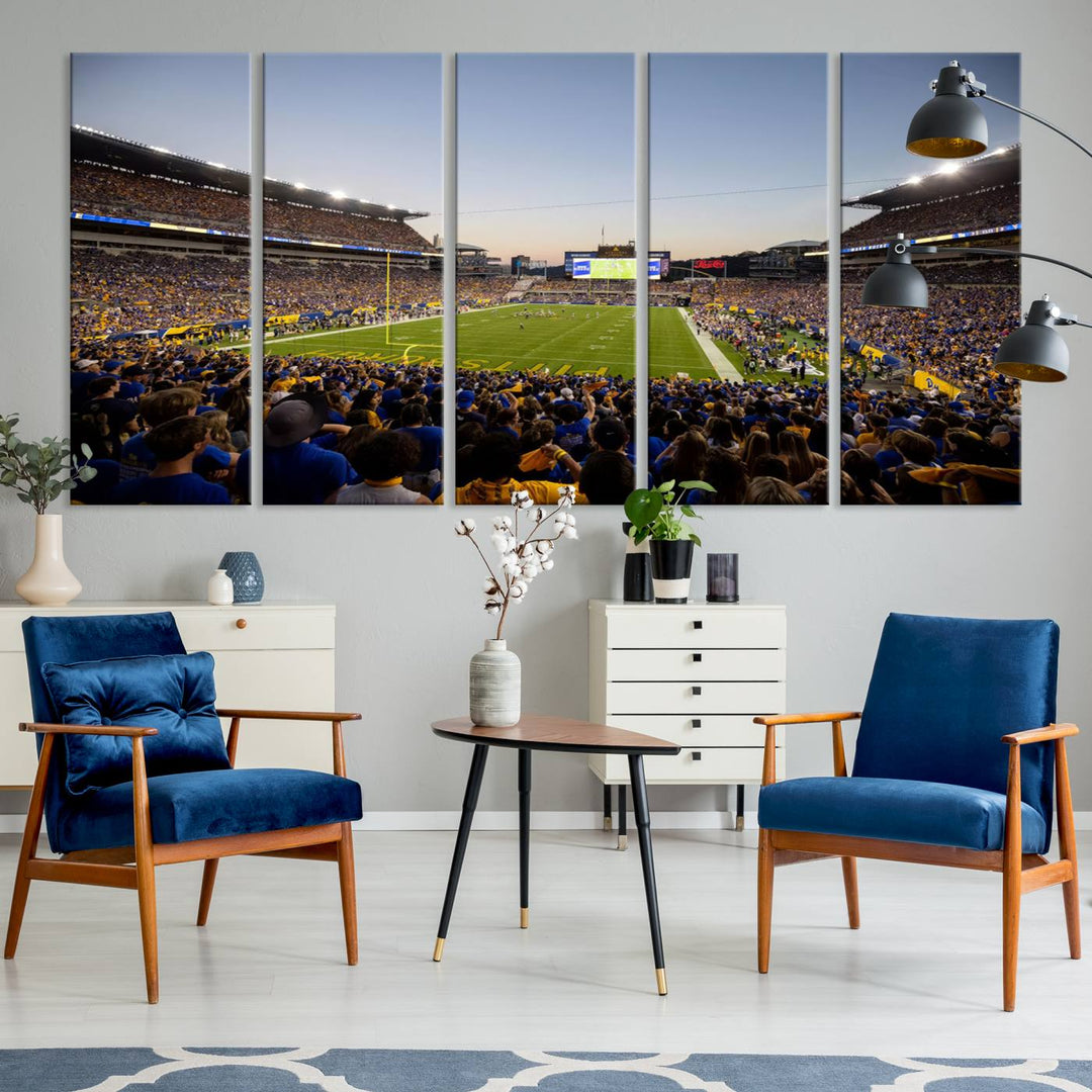 Pittsburgh Panthers Football Team Print - Pittsburgh Acrisure Stadium Wall Art Canvas Print