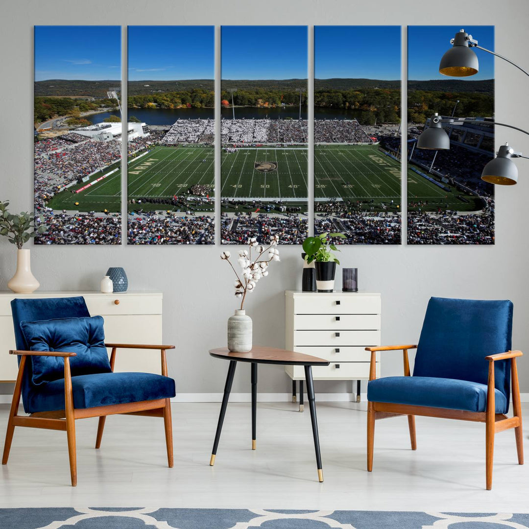 Army Black Knights Football Team Print - West Point Michie Stadium Wall Art Canvas Print