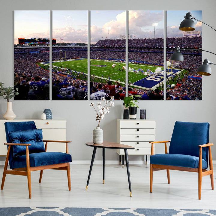 Buffalo Bills Football Team Print - Buffalo Highmark Stadium Wall Art Canvas Print