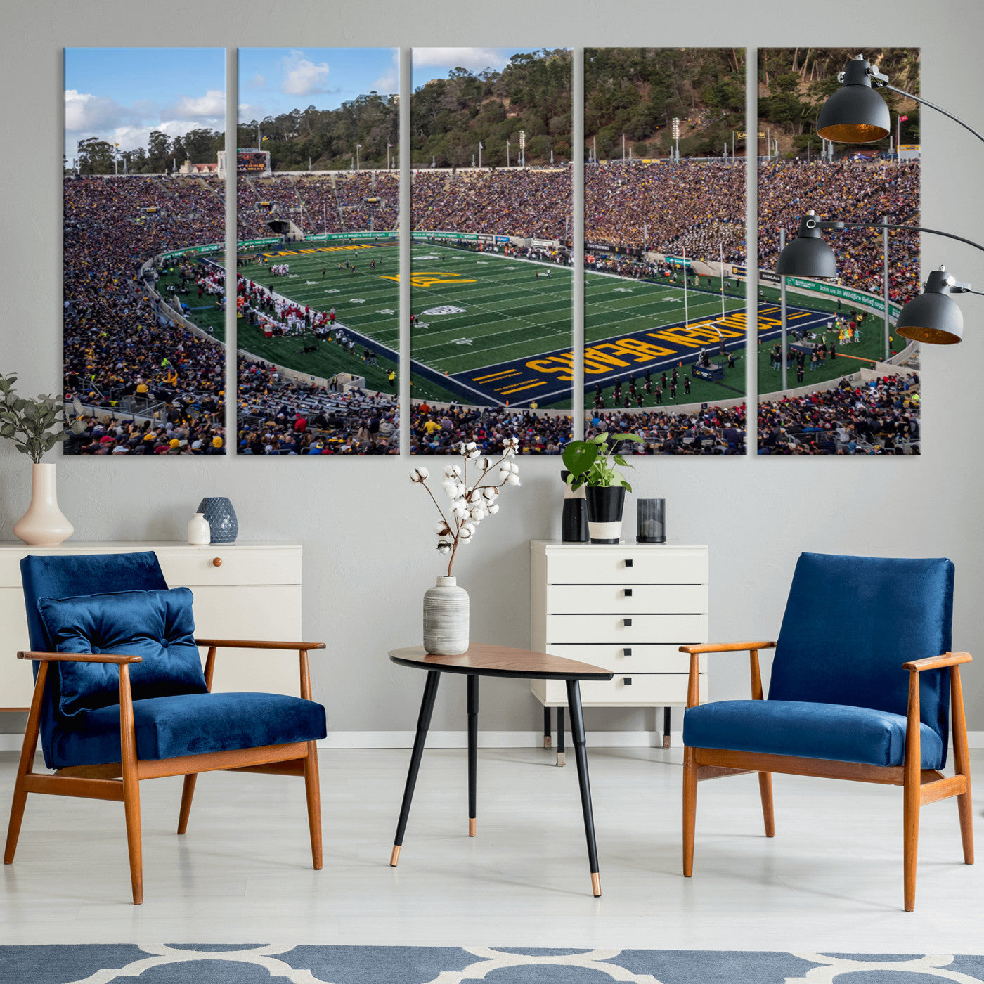 38054-MGV-CV-36X24-University of California Golden Bears Football Team Print - Berkeley California Memorial Stadium Art Canvas Print