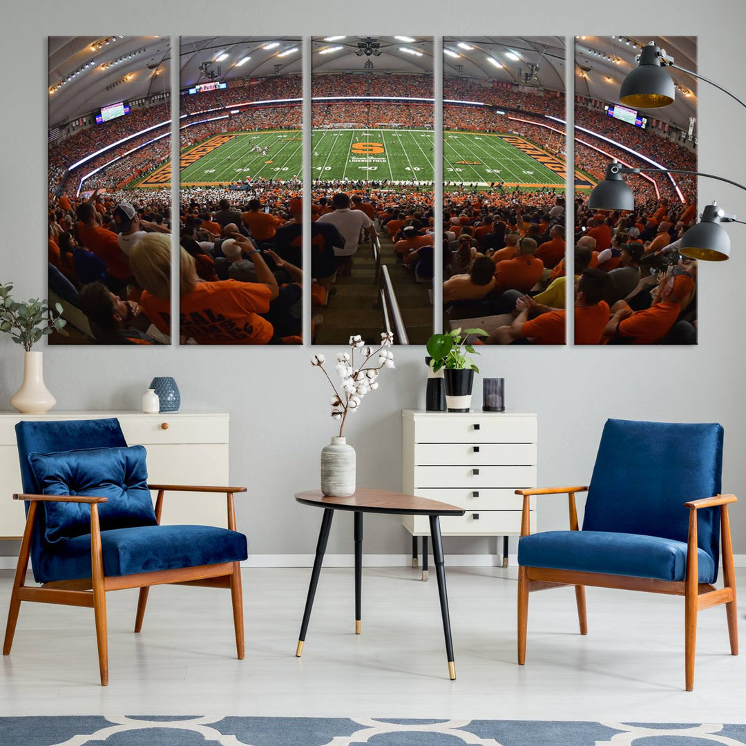 Syracuse University Orange Football Team Print - Syracuse JMA Wireless Dome Wall Art Canvas Print