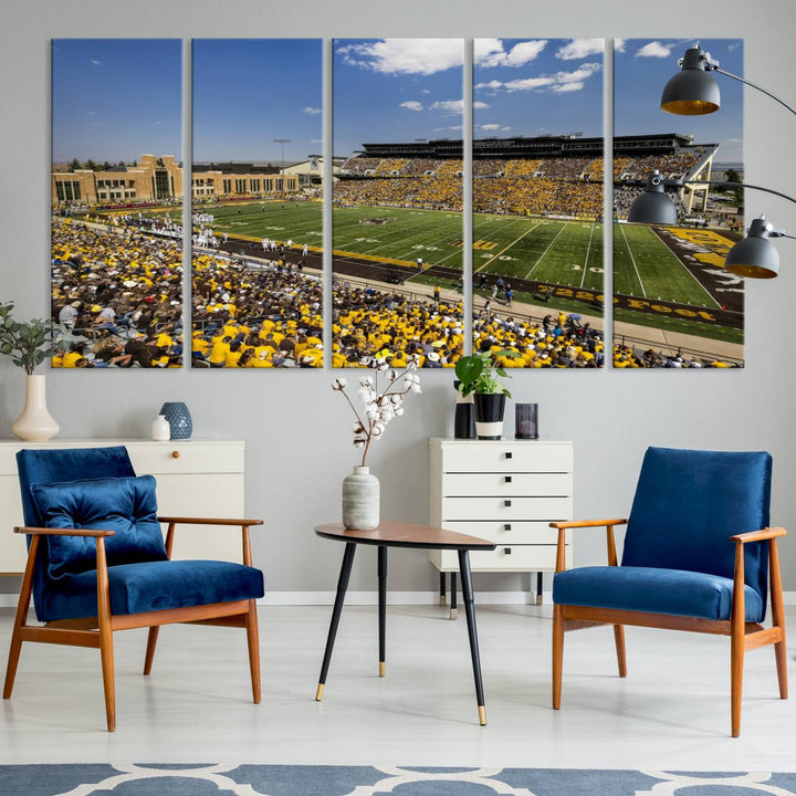 University of Wyoming Cowboys Football Team Print - Laramie Jonah Field at War Memorial Stadium Wall Art Canvas Print