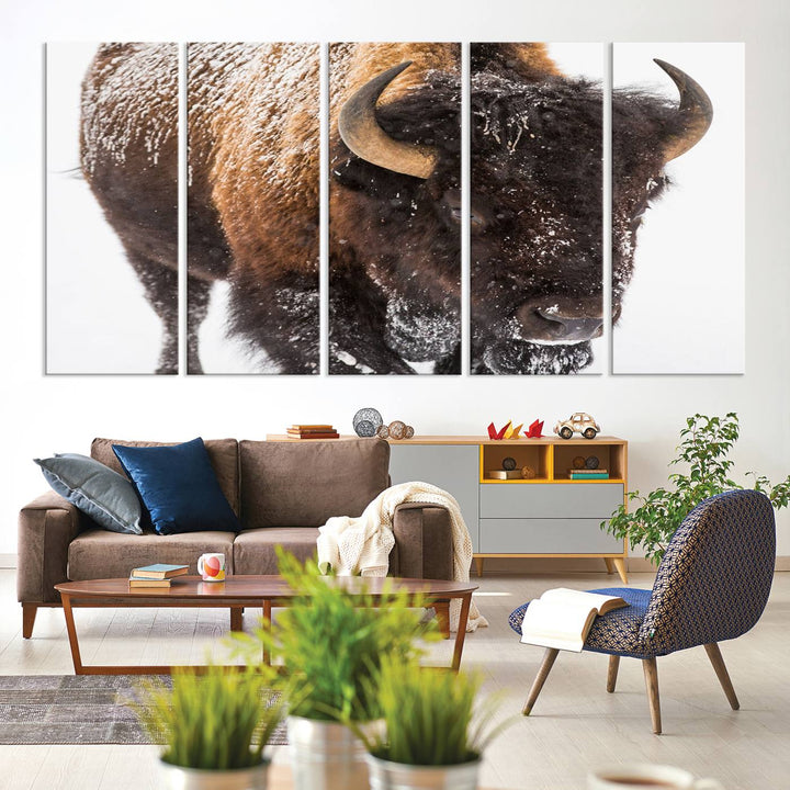 Bison Wall Art Canvas.