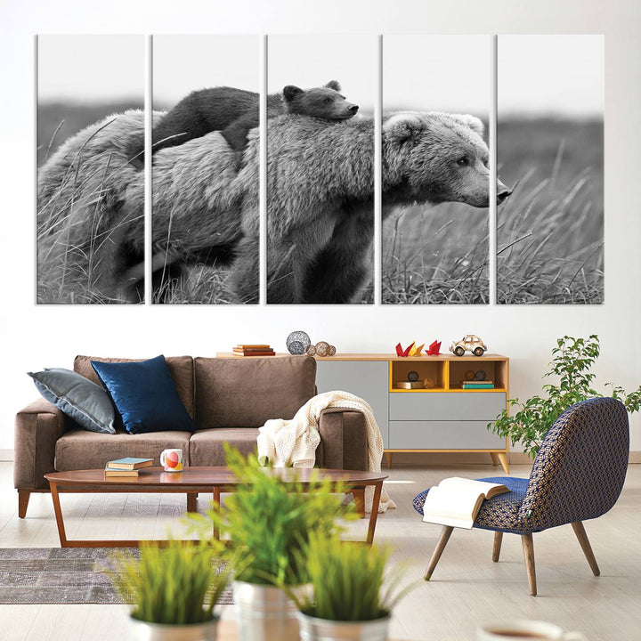 The Bear and Cub Wall Art Canvas is prominently displayed.