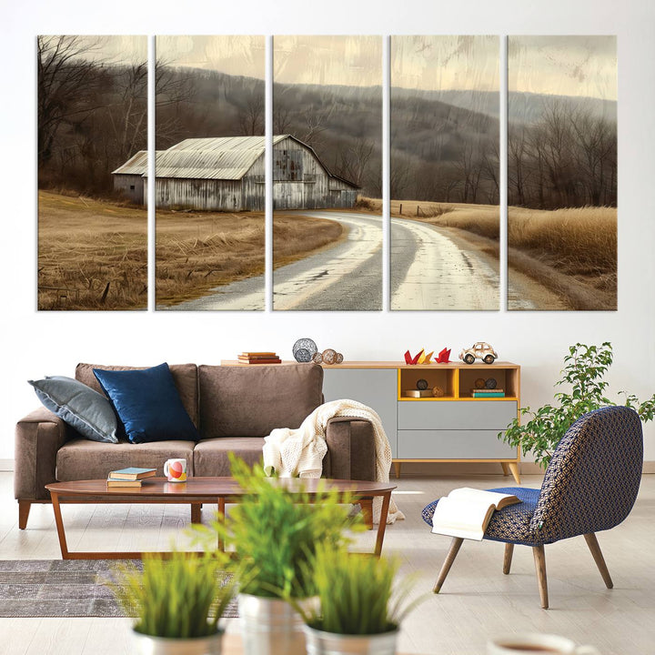 Vintage Barn for Farmhouse Wall Decor Canvas Print