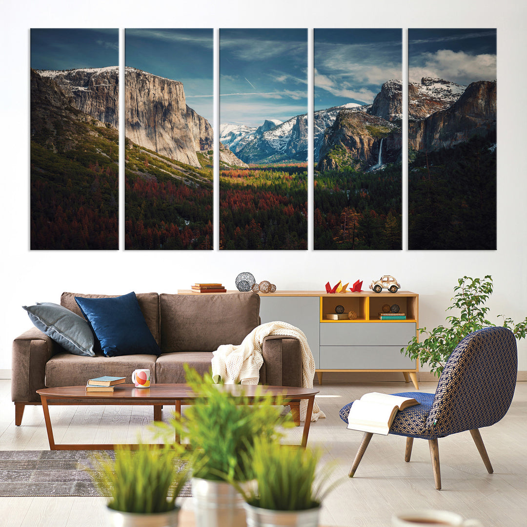 Yosemite National Park Wall Art Canvas Print, Mountain Landscape Print, Framed El Capitan Art Print, Large Scenic Nature Printing