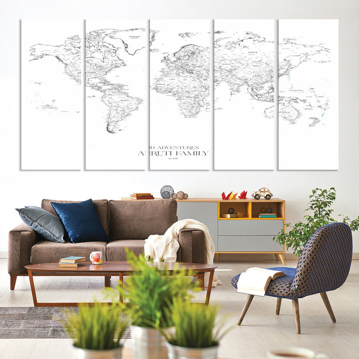 Azeroth World Map Wall Art Canvas Print