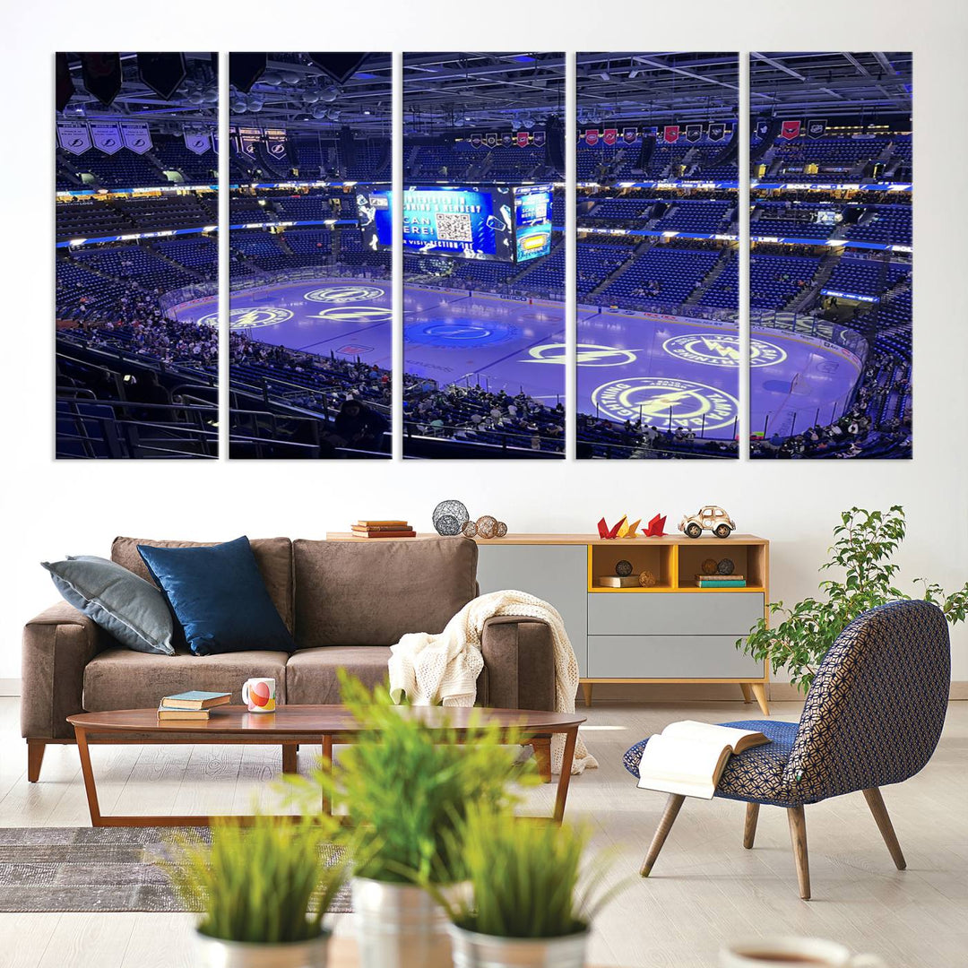 Amalie Arena Florida Wall Art Canvas Print - NHL Hockey Stadium Print