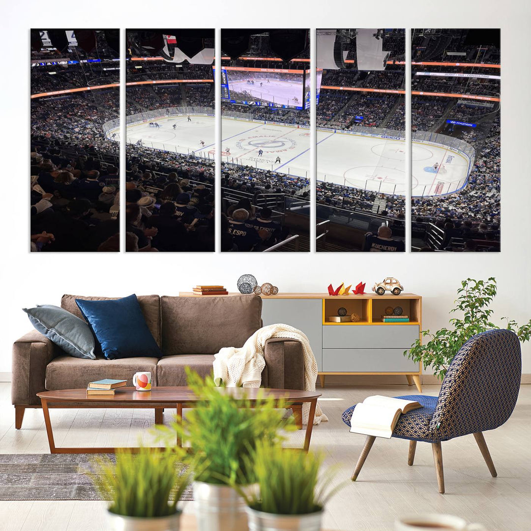 Amalie Arena Florida Wall Art Canvas Print - NHL Hockey Stadium Print