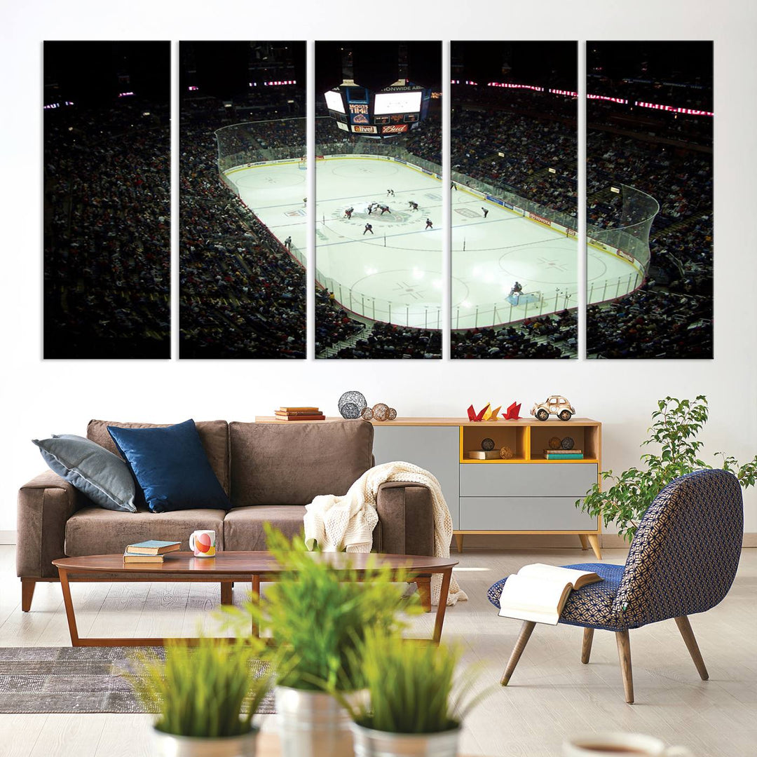 Nationwide Arena Ohio Columbus Blue Jackets Hockey Stadium Wall Art Canvas Print