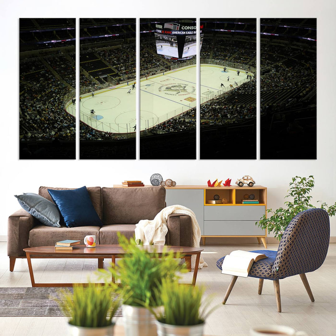 PPG Paints Arena Pennsylvania Pittsburgh Penguins Hockey Stadium Wall Art Canvas Print