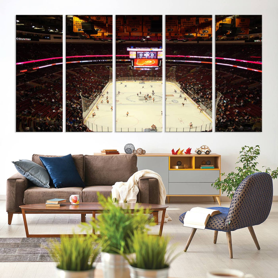 Wachovia Center Priort of Lyers Game Ice Hockey Stadium Wall Art Canvas Print