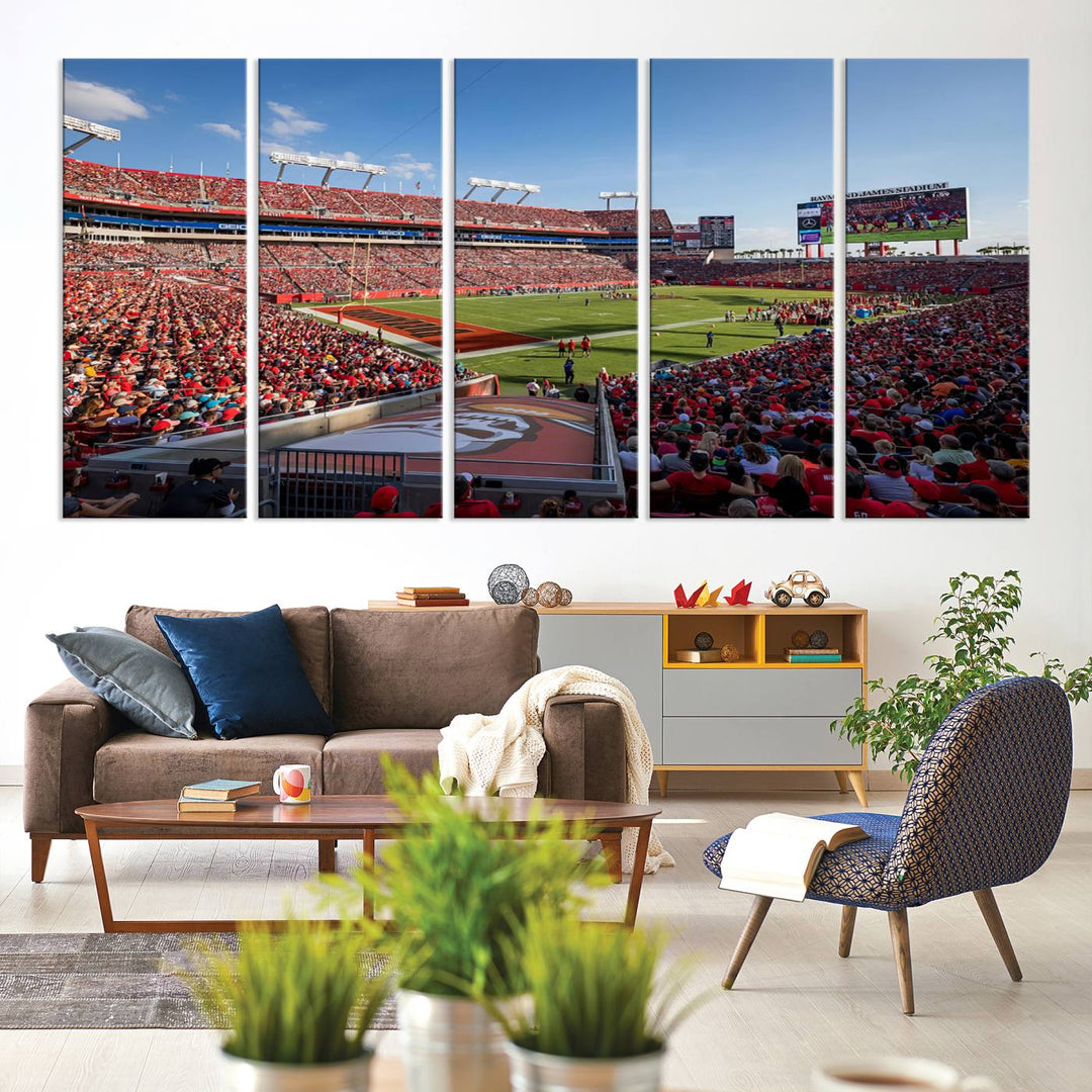 Tampa Stadium Wall Art Canvas Print.