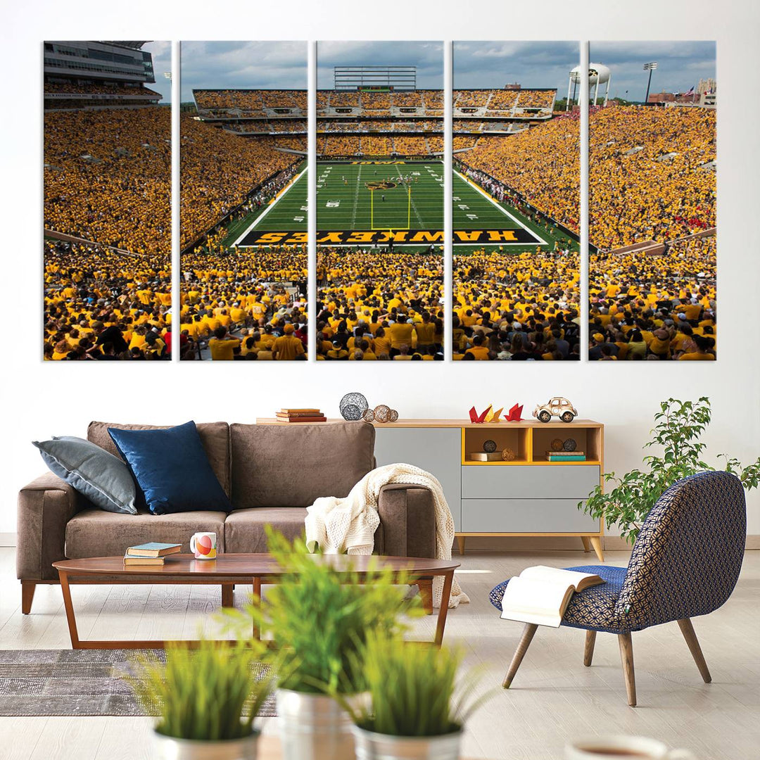 Kinnick Stadium - Iowa Hawkeyes Football Team Print - Iowa City Kinnick Stadium Wall Art Canvas Print