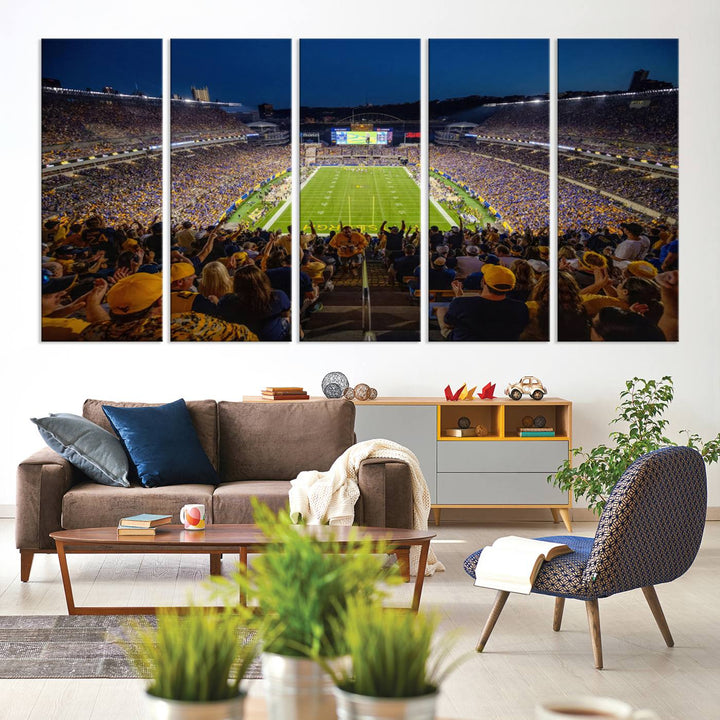 Pittsburgh Panthers Football Team Print - Pittsburgh Acrisure Stadium Wall Art Canvas Print