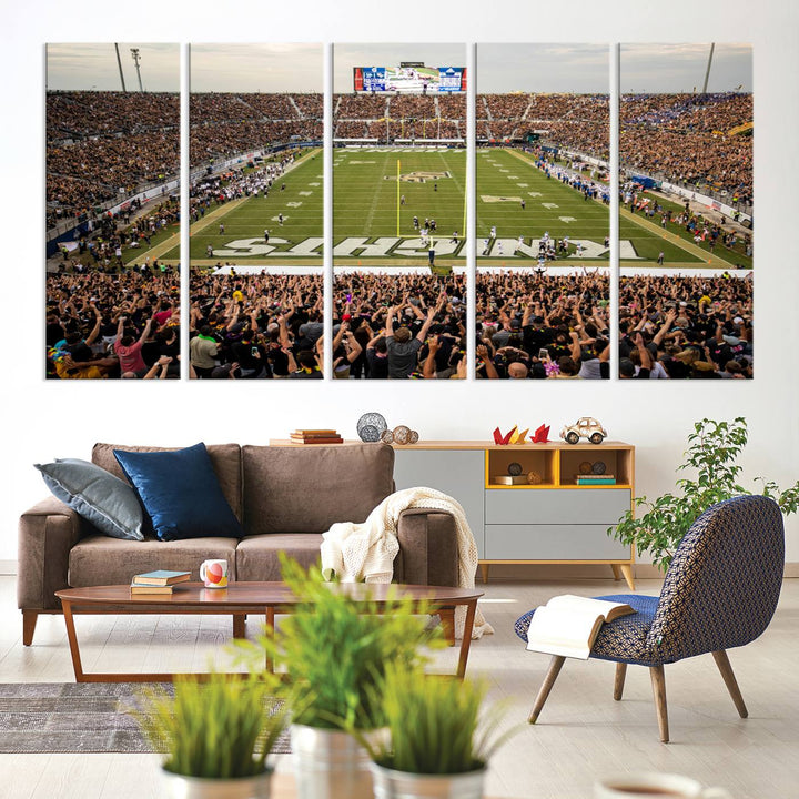 UCF Knights Football Team Print - Orlando FBC Mortgage Stadium Wall Art Canvas Print