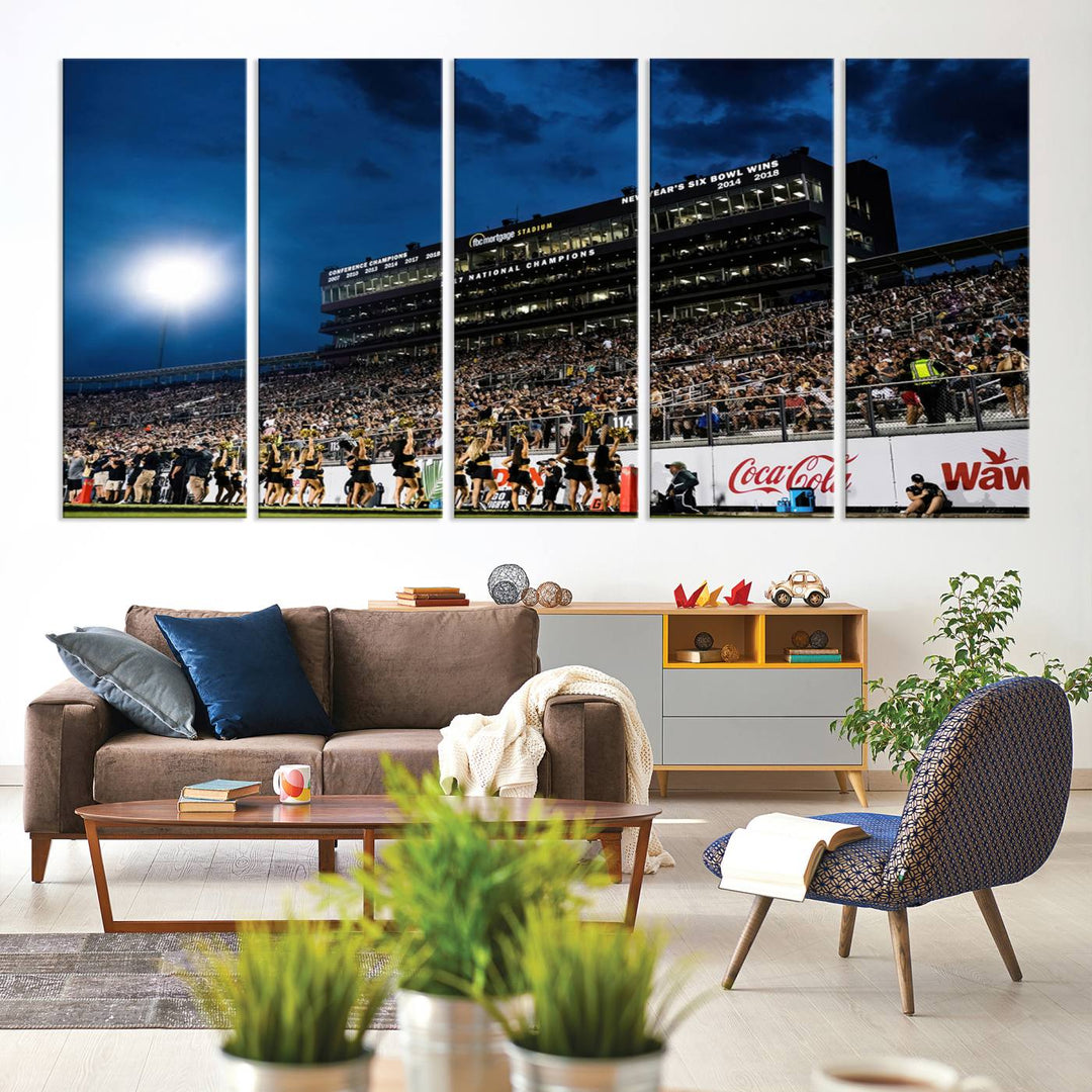 UCF Knights Football Team Print - Orlando FBC Mortgage Stadium Wall Art Canvas Print