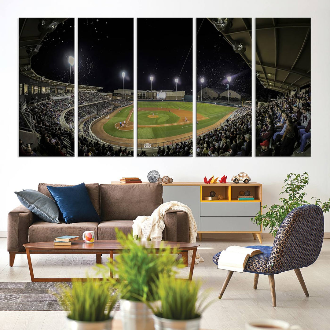 Olsen Field at Blue Bell Park - Texas A&M Aggies Baseball Stadium Wall Art Canvas Print