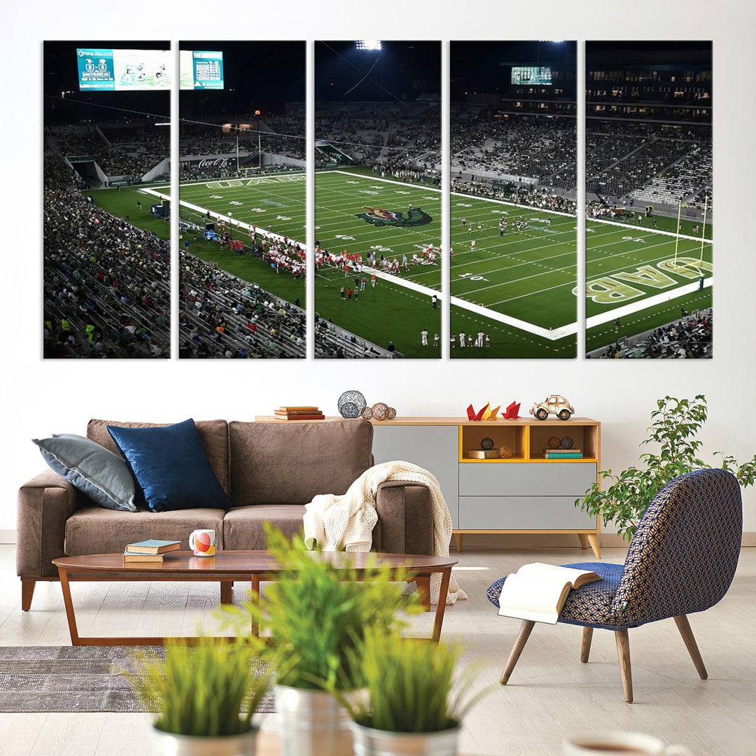 UAB Blazers Football Team Print - Birmingham Protective Stadium Wall Art Canvas Print